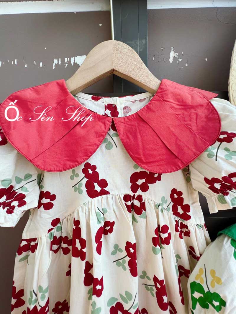 Váy Đầm Bé Gái VDBG010 Bông Lớn 03
